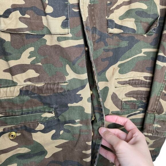 Dance & Marvel Green Camo Zippered Utility Jacket w/Pockets Small oversized - Picture 7 of 10